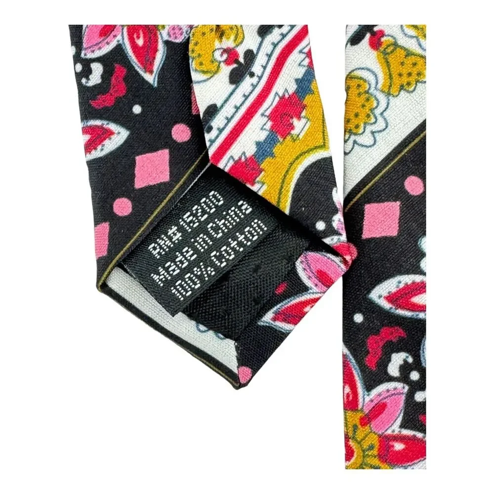 NWOT Skinny Cotton Colorful Neck Tie Wedding Casual Mens Necktie Modern Design